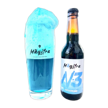 Màgifra N3 l'unica birra artigianale azzurra in italia 